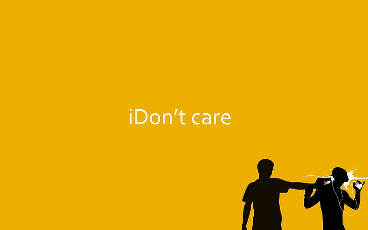 latar belakang kuning dengan hamparan teks, Apple Inc., Ipod, iPhone, ponsel, minimalis, iPad, Wallpaper HD
