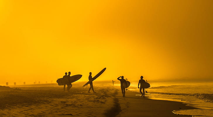 вълна, плаж, лято, слънчеви, екстремни спортове, сърфисти, дъски за сърф, HD тапет