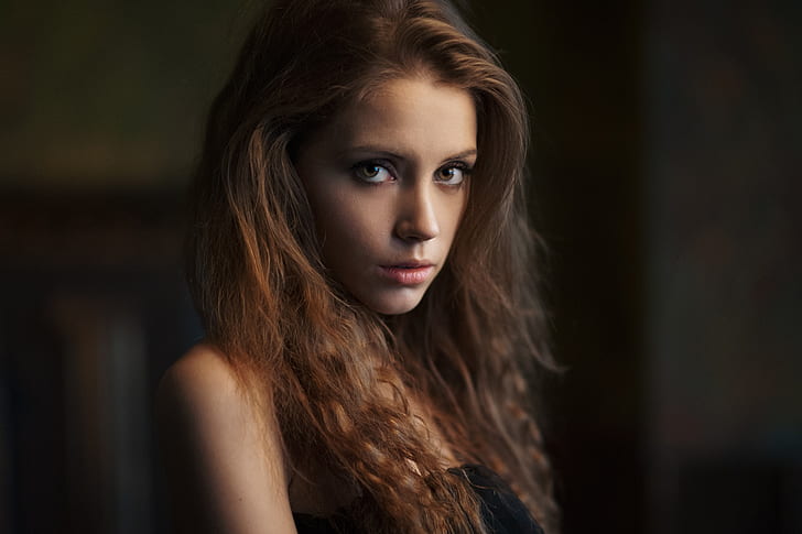 Modelle, Xenia Kokoreva, occhi marroni, bruna, modella, donna, Sfondo HD