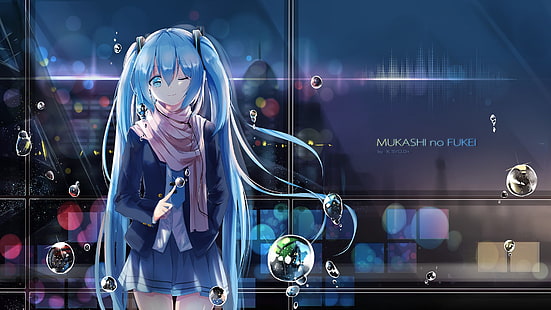 animeflickor, Hatsune Miku, Vocaloid, HD tapet HD wallpaper