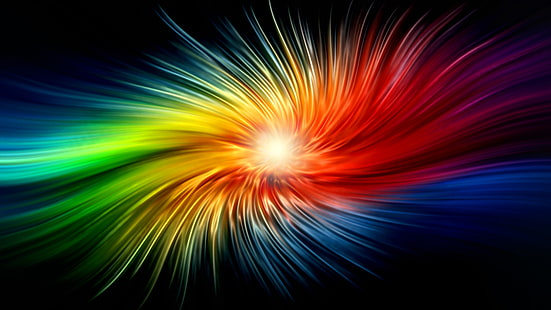 Абстрактный, Цвета, Синий, Зеленый, Фиолетовый, Красный, Желтый, оранжевый (Цвет), HD обои HD wallpaper