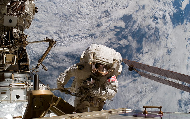 Astronauta NASA Earth HD, espacio, tierra, nasa, astronauta, Fondo de pantalla HD