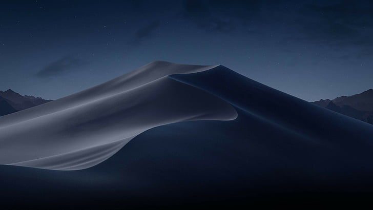 macOS Mojave, Night, Dunes, WWDC 2018, 4K, Wallpaper HD