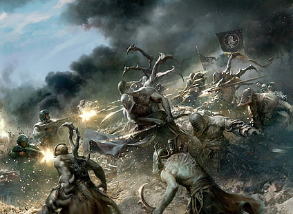 воин дигитален тапет, Warhammer 40 000, Dark Eldar, Warhammer, HD тапет HD wallpaper