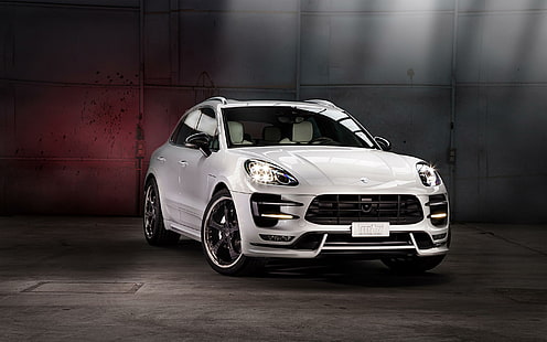 2015 TechArt Porsche Macan, white vehicle, porsche, techart, 2015, macan, cars, HD wallpaper HD wallpaper