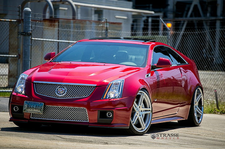 Cadillac Cars Coupe Cts V Strasse Tuning Wheels Hd Wallpaper Wallpaperbetter