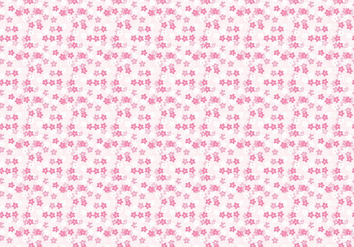 white and pink floral vector art, color, pattern, pink, surface, HD wallpaper