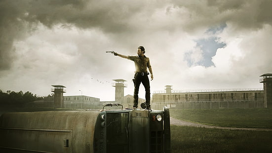 The Walking Dead TV-Serie Rick Grimes Entertainment TV-Serie HD Art, TV-Serie, The Walking Dead, Rick Grimes, HD-Hintergrundbild HD wallpaper