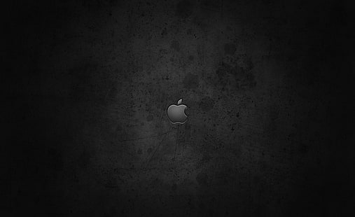 暗い背景、アップルのロゴ、コンピューター、Mac、暗い、アップル、背景、ロゴにアップルのロゴ、 HDデスクトップの壁紙 HD wallpaper