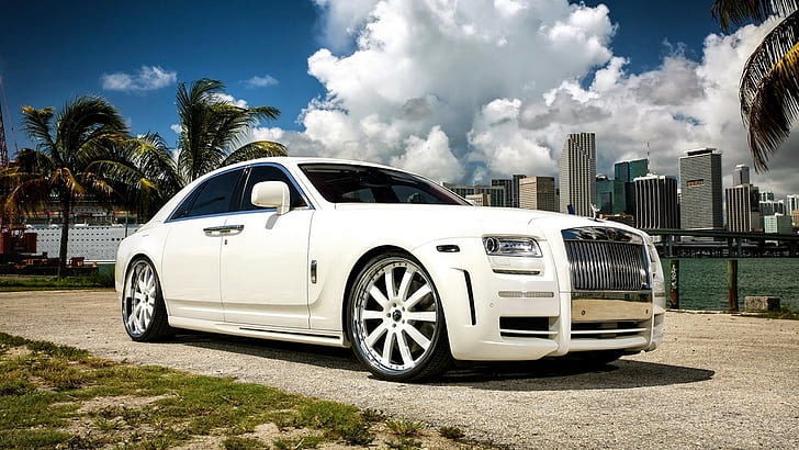 Rolls-Royce Mansory 2010، white sedan، Limited، Mansory، Rolls-Royce، 2010، White Ghost، خلفية HD