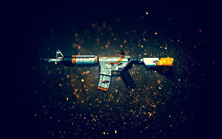 Counter-Strike: Global Offensive, Frontside Misty, AKM, colorido, arma, HD  papel de parede