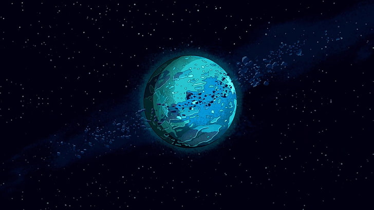 planet Earth illustration, Rick and Morty, space, HD wallpaper