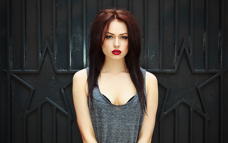 wanita, model, potret, berambut merah, rambut pirang, Wallpaper HD