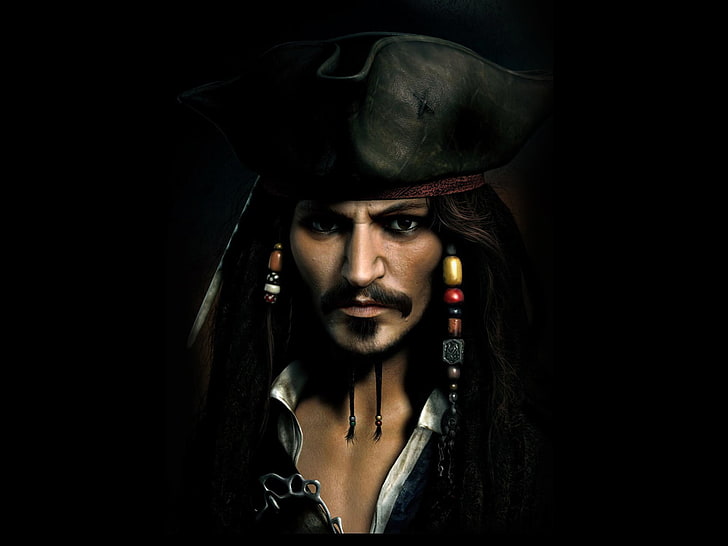 Jack Sparrow, chapeau, capitaine, Johnny Depp, Jack Sparrow, Fond d'écran HD