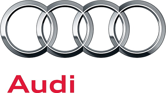 Logo Audi Rings, logo Audi, Mobil, Audi, Wallpaper HD HD wallpaper