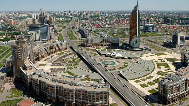 مدينة ، أستانا ، كازاخستان، خلفية HD