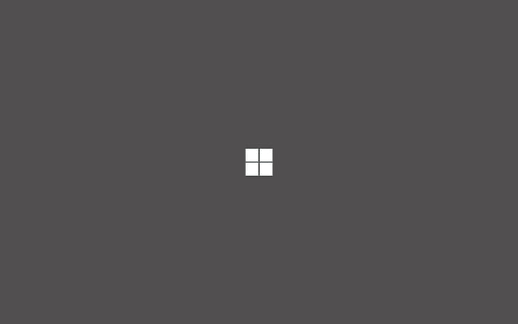 Windows 10, Microsoft Windows, operativsystem, minimalism, logotyp, enkel bakgrund, HD tapet