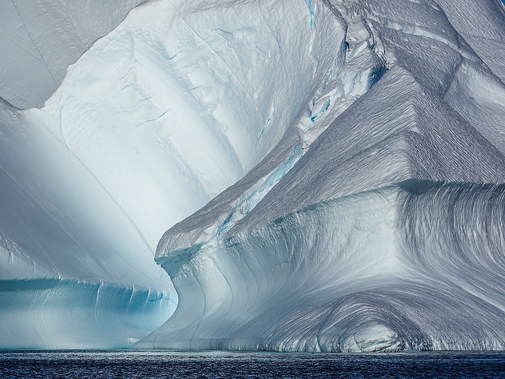 alam, pemandangan, air, laut, gunung es, Marcin Dobas, Antartika, Wallpaper HD