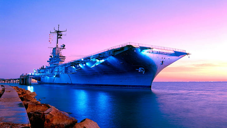 يو إس إس ليكسينغتون ، سفينة حربية ، حاملة طائرات ، عسكرية ، سفينة ، مركبة، خلفية HD