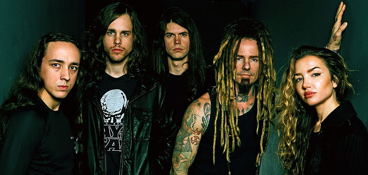 male and female 5-member band wallpaper, Once Human, Lauren Hart, metal music, melodic death metal, Logan Mader, HD wallpaper