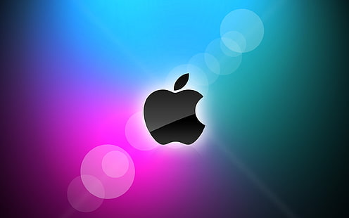 Apfelblauer und purpurroter Hintergrund, Apfellogo, Apfel, Blau, Purpur, Hintergrund, HD-Hintergrundbild HD wallpaper