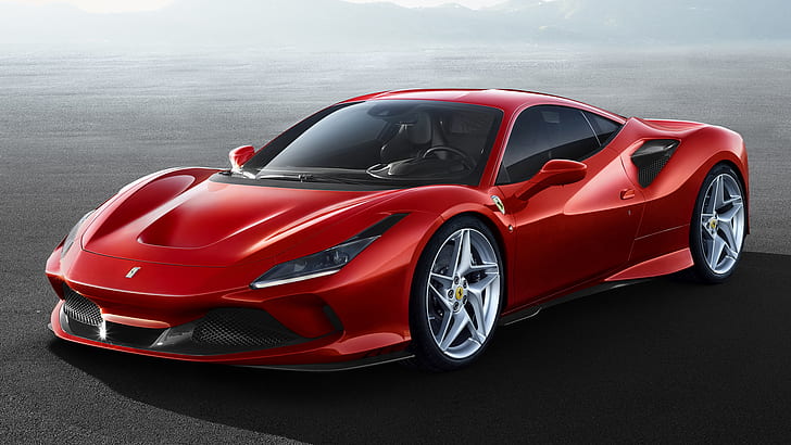 Ferrari, Ferrari F8 Tributo, Coche, Coche rojo, Coche deportivo, Fondo de pantalla HD