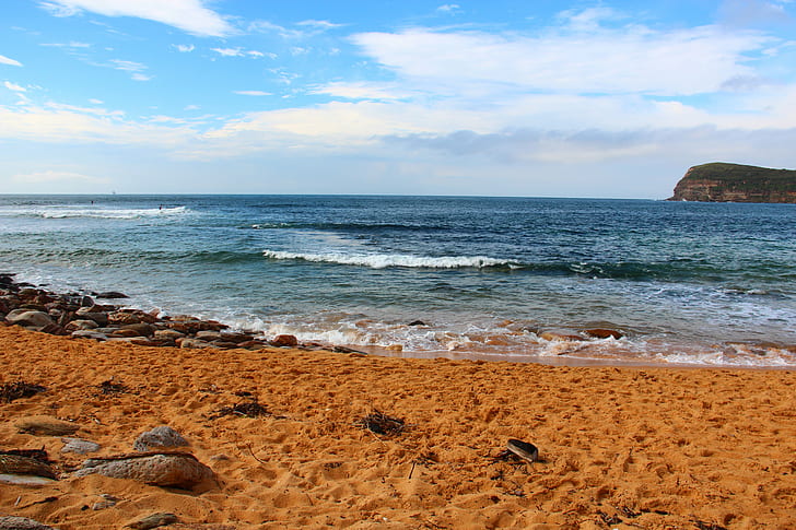 gelombang air menghantam pantai pada siang hari, Pantai Copacabana, gelombang air, pantai, siang hari, batu, pasir, laut, pantai, garis pantai, alam, musim panas, gelombang, lanskap, pemandangan, Wallpaper HD