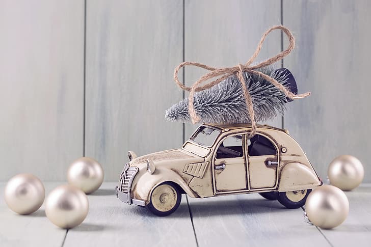 decoração, bolas, brinquedos, árvore, ano novo, natal, máquina, feliz, vintage, feliz natal, natal, celebração do feriado, HD papel de parede