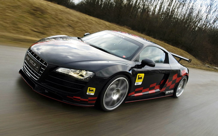 MTM Audi R8 GT3, negro Audi coupe, Cars, Audi, audi cars fondos de pantalla, Fondo de pantalla HD