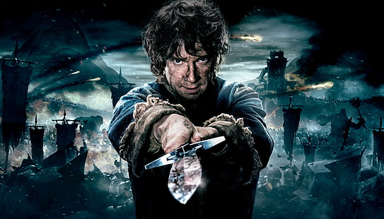 filmler, Bilbo Baggins, Martin adam, Hobbit: Beş Ordunun Savaşı, Hobbit, HD masaüstü duvar kağıdı HD wallpaper