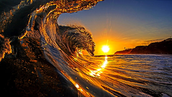 Strand, Meer, Wasser, Wellen, HD-Hintergrundbild HD wallpaper