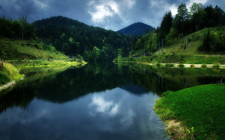 Однажды во сне, Австрия, зеленые, озера, пейзаж, горы, природа, фотография, wienerbruckaustria, HD обои