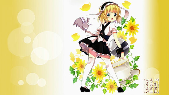 Anime Girls, Gochuumon wa Usagi Desu ka ?, Kirima Sharo, HD-Hintergrundbild HD wallpaper