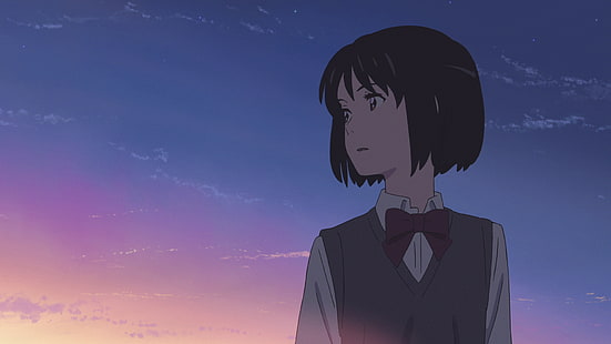 Anime, ditt namn., Kimi No Na Wa., Mitsuha Miyamizu, HD tapet HD wallpaper