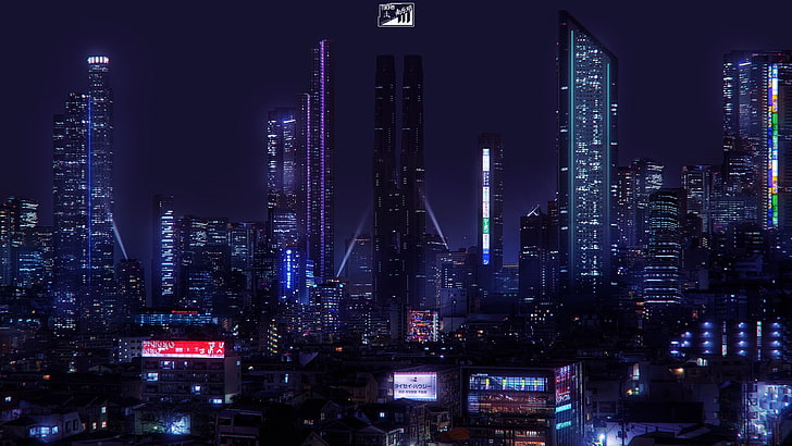 neon, cyberpunk, Japonia, miasto, futurystyczne miasto, science fiction, Tapety HD