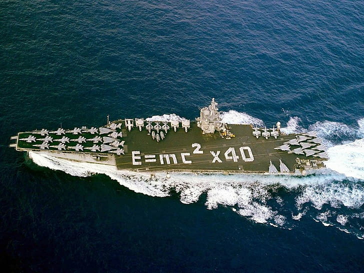 Kriegsschiff, Flugzeugträger, Luftbild, Schiff, Militär, HD-Hintergrundbild