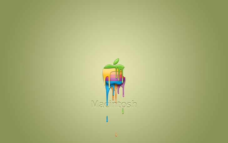 Apple Inc., colorful, minimalism, logo, HD wallpaper