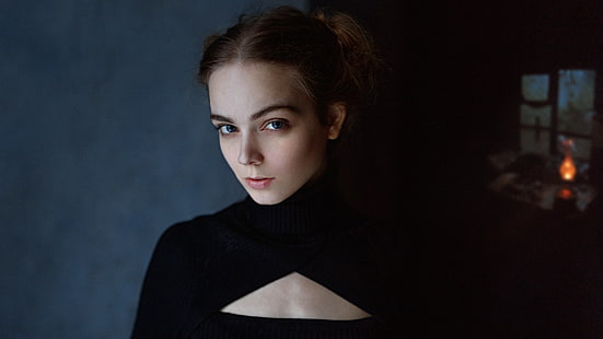 Georgy Chernyadyev, porträtt, kvinnor, modell, ansikte, HD tapet HD wallpaper