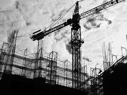 architecture, building, construction, crane, design, job, profession, work, HD wallpaper HD wallpaper