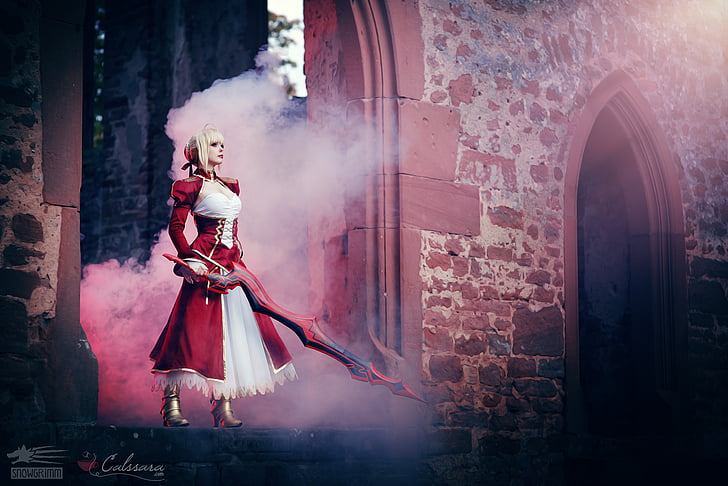 Kobiety, Cosplay, Fate / extra, Sabre (seria Fate), Sabre Nero, Sword, Tapety HD