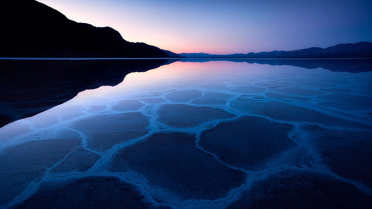 เนื้อน้ำถ่ายภาพทิวทัศน์ธรรมชาติน้ำทะเลสาบสีฟ้า, วอลล์เปเปอร์ HD