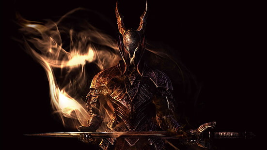Темный Рыцарь от Dark Souls, иллюстрация, Темные души, HD обои HD wallpaper