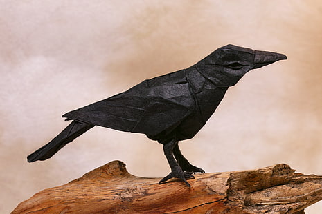 paper, Raven, origami, Crow, HD wallpaper HD wallpaper