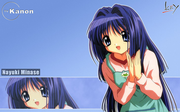 Nayuki Minase digitale Tapete, Kanon, Minase Nayuki, Mädchen, Lächeln, Hände, HD-Hintergrundbild