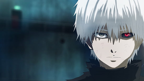 personaggio anime uomo dai capelli bianchi, anime, Tokyo Ghoul, Kaneki Ken, Sfondo HD HD wallpaper
