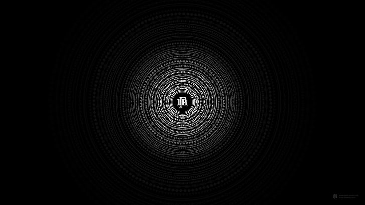 minimalism, cirkel, svart, mandala, HD tapet