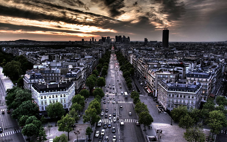المدينة ، سيتي سكيب ، باريس ، فرنسا، خلفية HD