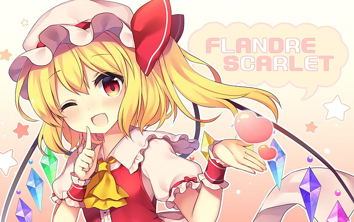 Anime, Touhou, Flandre Scarlet, Wallpaper HD