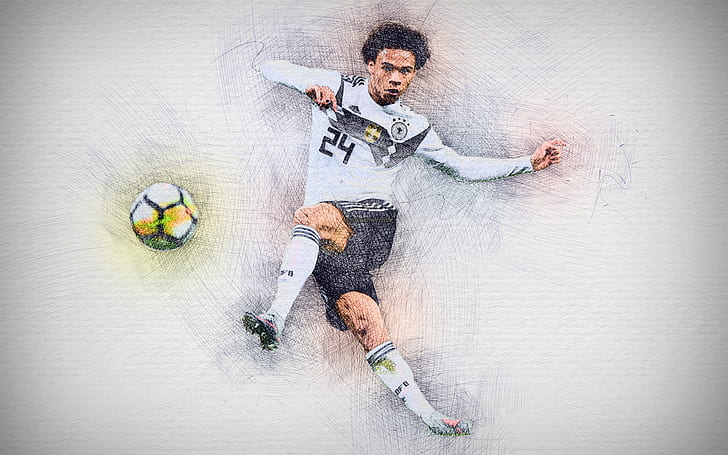 Soccer, Leroy Sané, Footballer, German, HD wallpaper