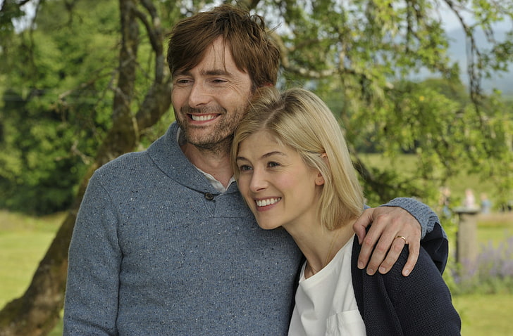 men's gray pullover hoodie, what we did on our holiday, rosamund pike, david tennant, HD wallpaper